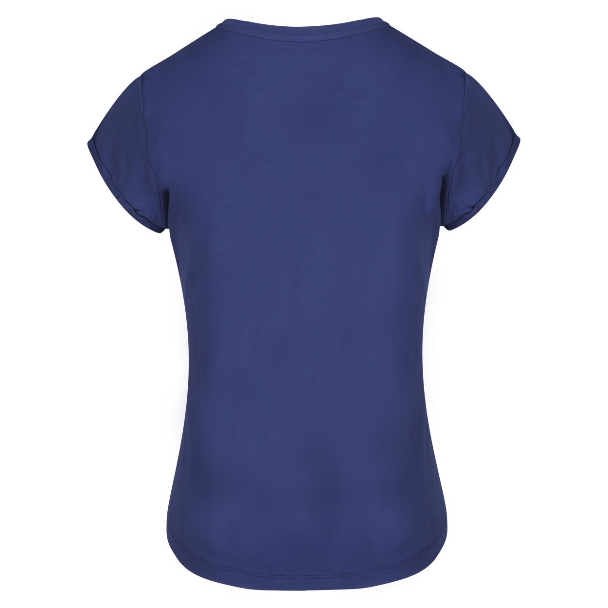Luxe Bamboe Tshirt met ronde zoom - blauw