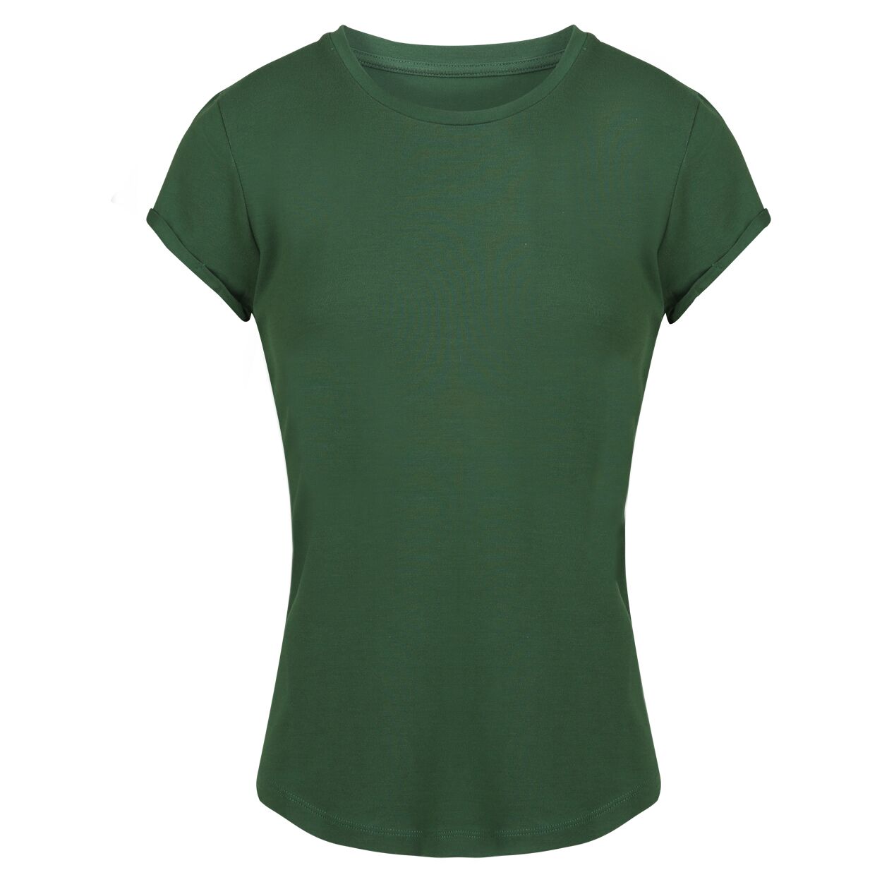 Luxe Dames Tshirt met ronde zoom - groen