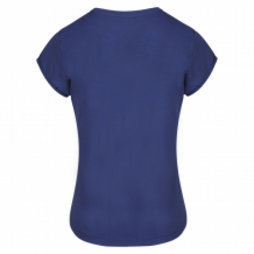 Luxe Dames Tshirt met ronde zoom - blauw