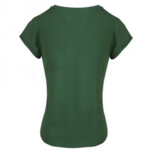 Luxe Dames Tshirt met ronde zoom - groen