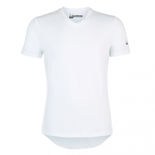 Luxe Bamboe V-hals Tshirt - wit