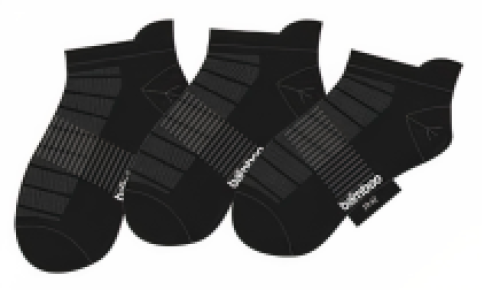 Enkelsokken sokken 3 paar - zwart