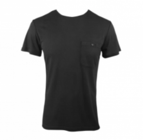 Bamboe T-shirt met borstzak - zwart