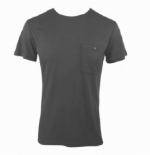 Bamboe T-shirt met borstzak - grijs