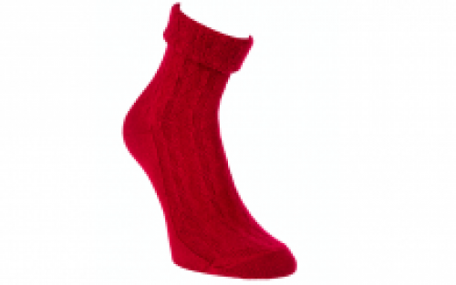 Comfort Sokken Met Kabelpatroon 2 paar - rood